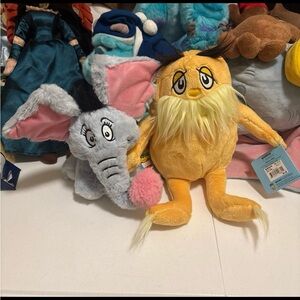 Lorax + Horton Dr Seuss plush bundle